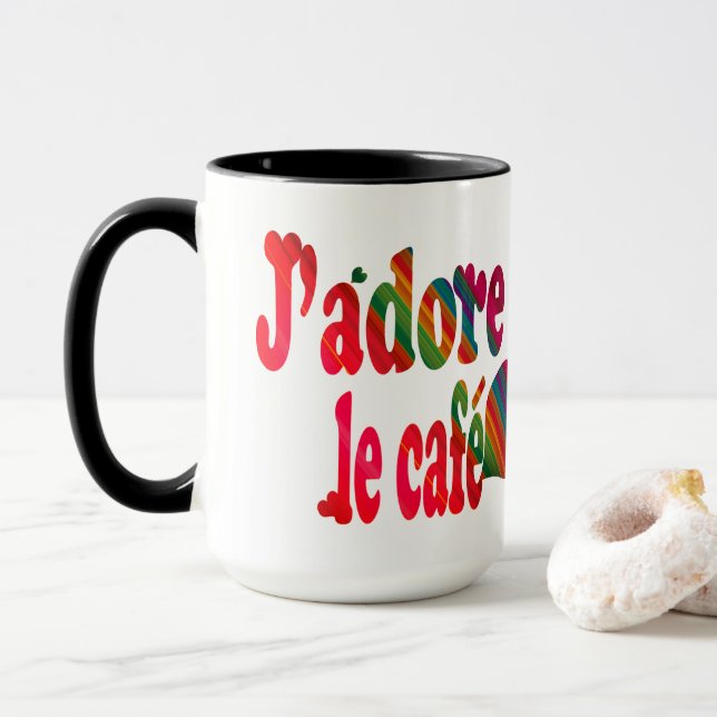 J'adore le café mugg (Med munk)