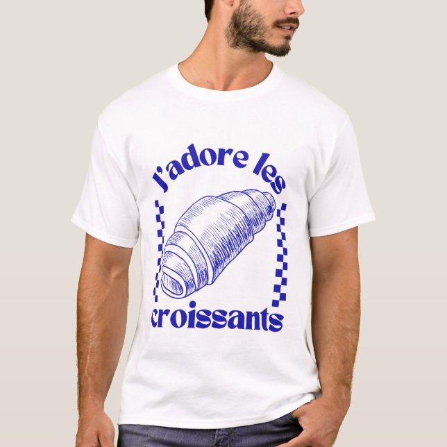 J'adore les croissants t shirt (Framsida)