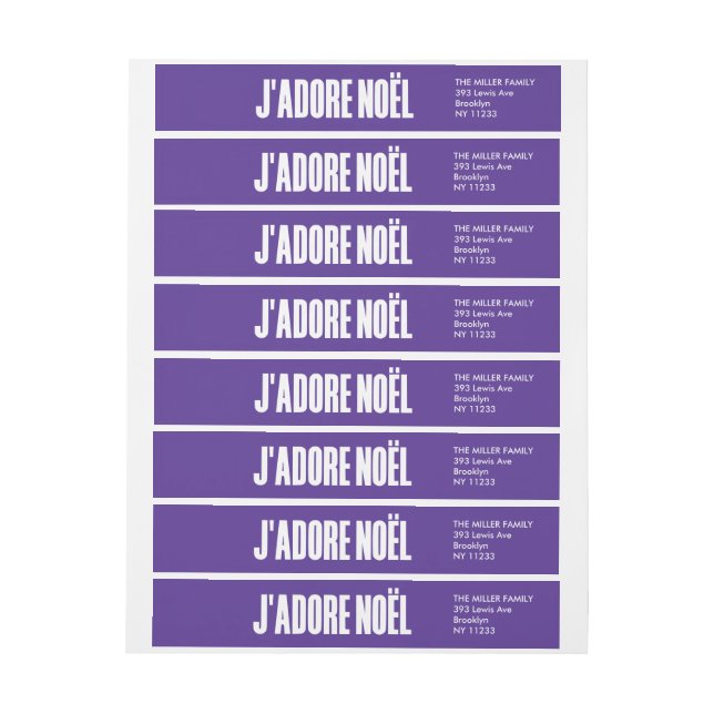 j'adore noël | Jul Etikettband (Ark)