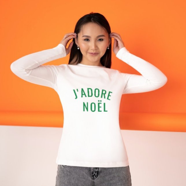 J'ADORE NOËL Kärlek jul / Julafton T Shirt (Skapare uppladdad)
