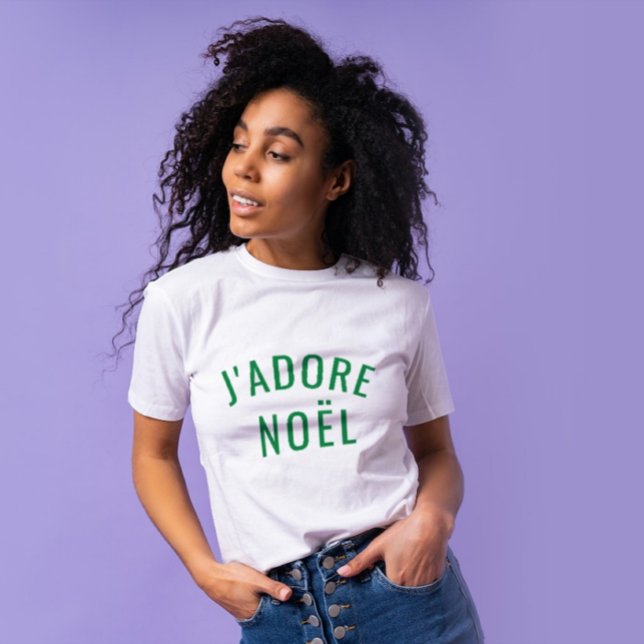J'ADORE NOËL Kärlek julmodern T Shirt (Skapare uppladdad)