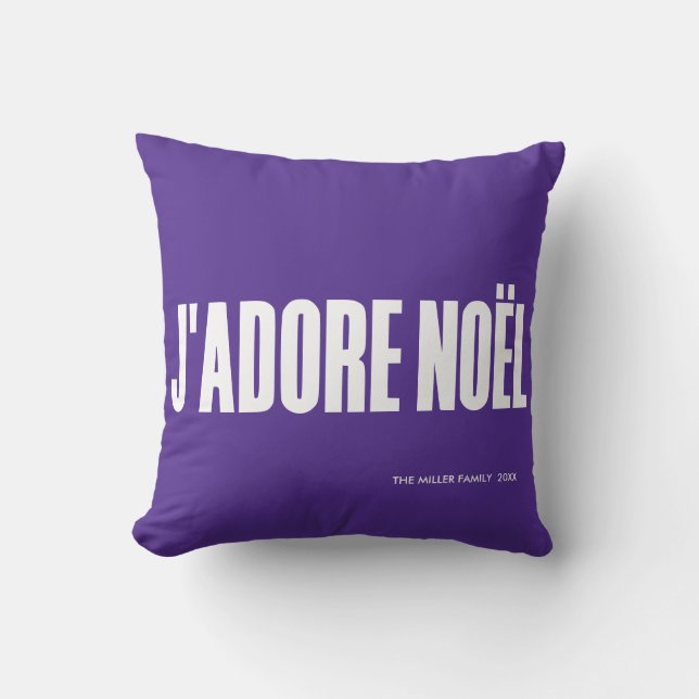 J'adore Noël! Kudde (Framsida)