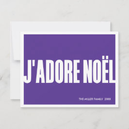 J'adore Noël Modern julkort – Högtid