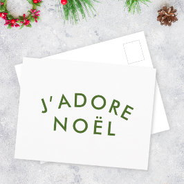 J'adore Noel | Vit minsta möjliga Grönt under jul Vykort
