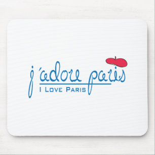 j'adore Paris (I kärlek Paris) med rödberet Musmatta