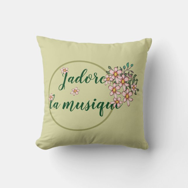 j'adorelamusique - dekorativ kudde för (Framsida)