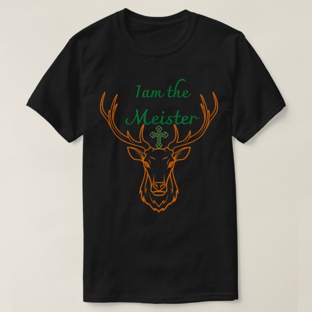 Jaegermeister Meister Deer Family Dad Mom Naughty  T Shirt (Design framsida)