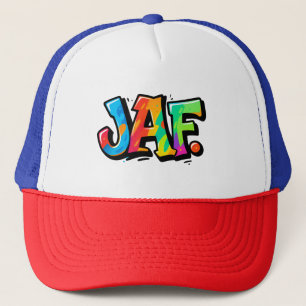 JAF graffiti stil - färgstark stadskonst typografi Keps