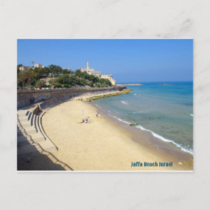 Jaffa Beach Israel Helg Vykort
