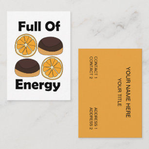 Jaffa Choklad Apelsin Tårta Full Av Energi Bageri Visitkort