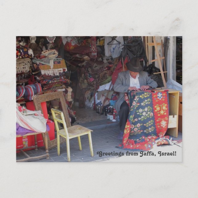 Jaffa Flea Market Photographic Postcard Vykort (Framsida)