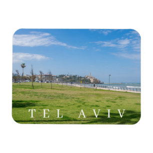 Jaffa sett från Tel Aviv-kylmagnet Magnet