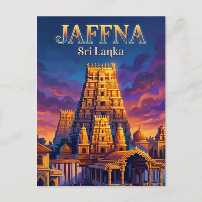 Jaffna Sri Lanka Vykort (Framsida)
