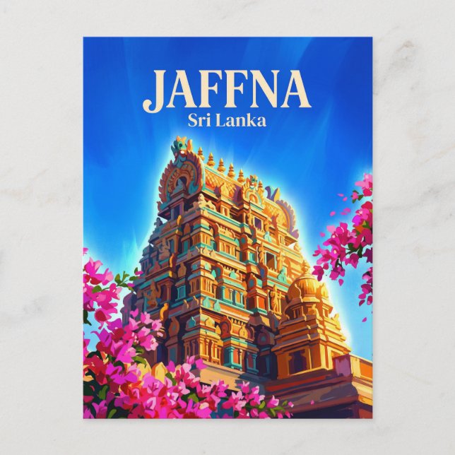 Jaffna Sri Lanka Vykort (Framsida)