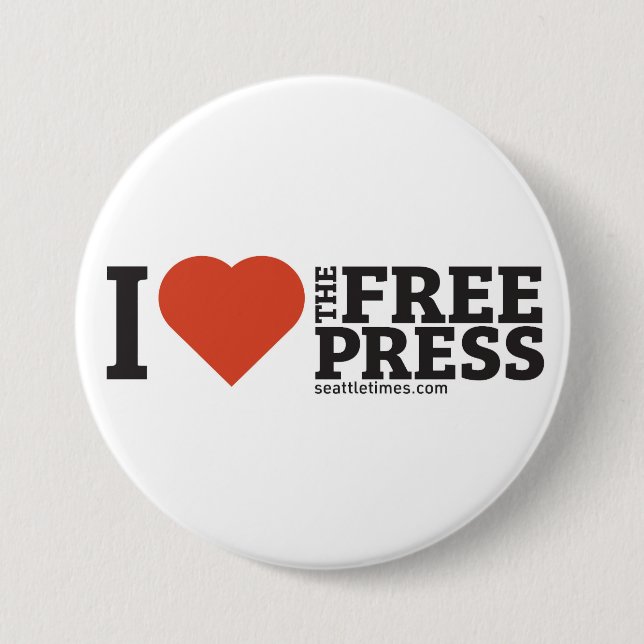 Jag <3" (Free Press 3") Knapp (Framsida)