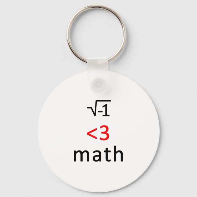 Jag <3 math! nyckelring (Framsida)