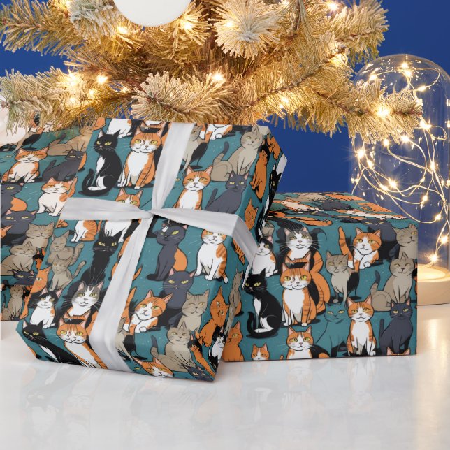 Jag absolut Kärlek Cats Presentpapper (Helgdagar)