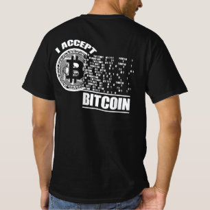 Jag accepterar Bitcoin Crypto T Shirt