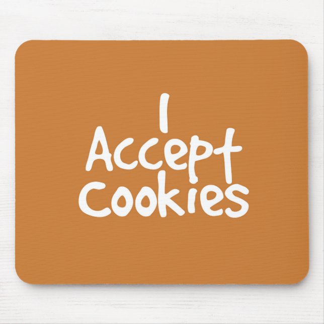 Jag accepterar cookies-mus musmatta (Framsidan)