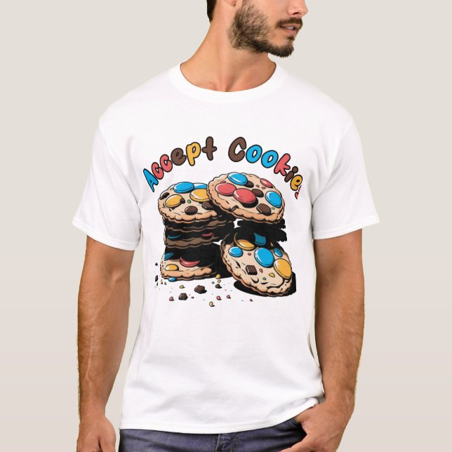 Jag accepterar cookies t shirt (Framsida)