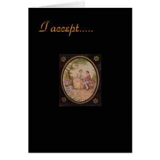Jag accepterar ditt kort för giftermålförslag