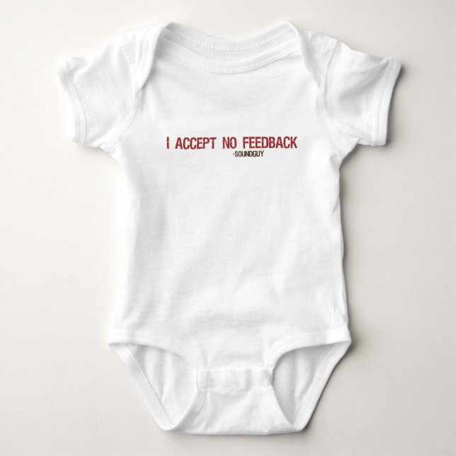 Jag accepterar INGEN återkoppling - ljus skjorta T-shirt (Framsida)