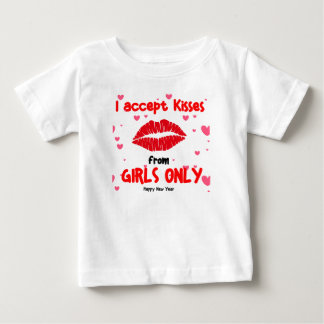 Jag Accepterar Kyssar från Flickor Endast - Barn T Shirt