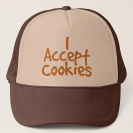 Jag accepterar Truckerkepsen Cookies Keps