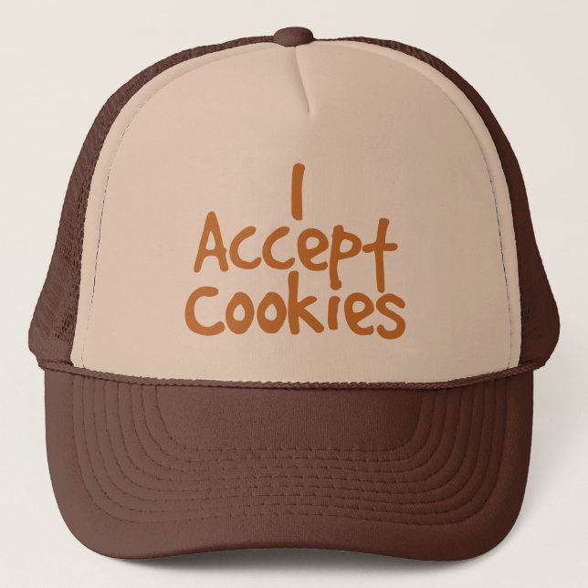 Jag accepterar Truckerkepsen Cookies Keps (Framsida)