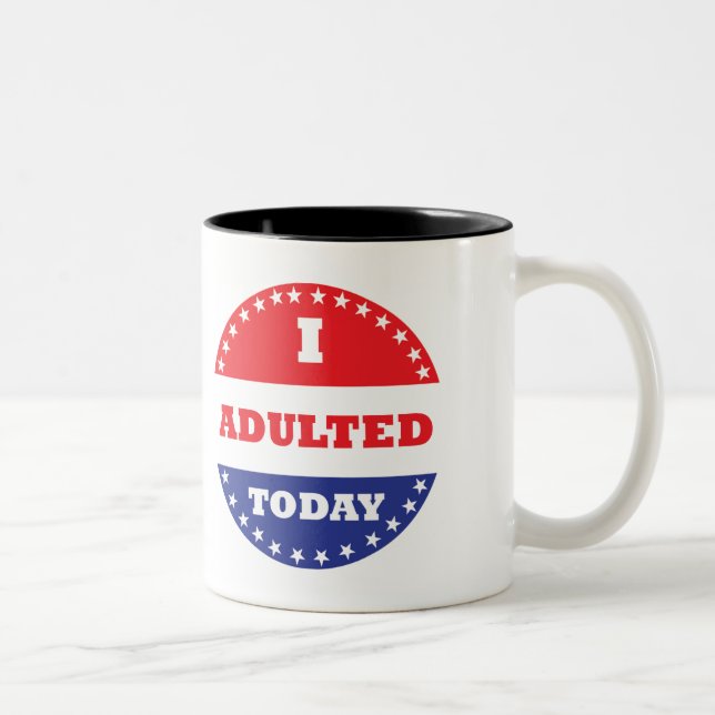 Jag adopterade idag Två-Tonad mugg (Höger)