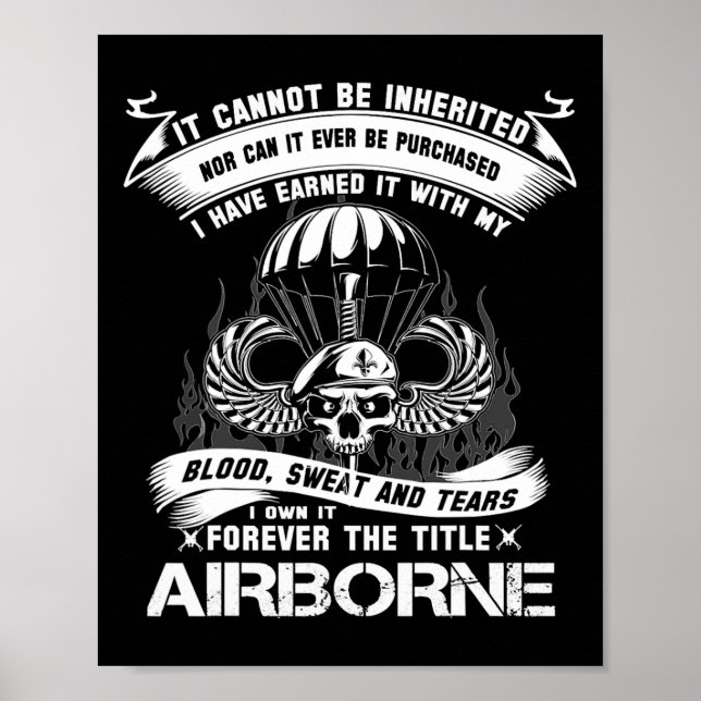 Jag äger det för titeln Airborne Army Skogsvaktare Poster (Framsidan)