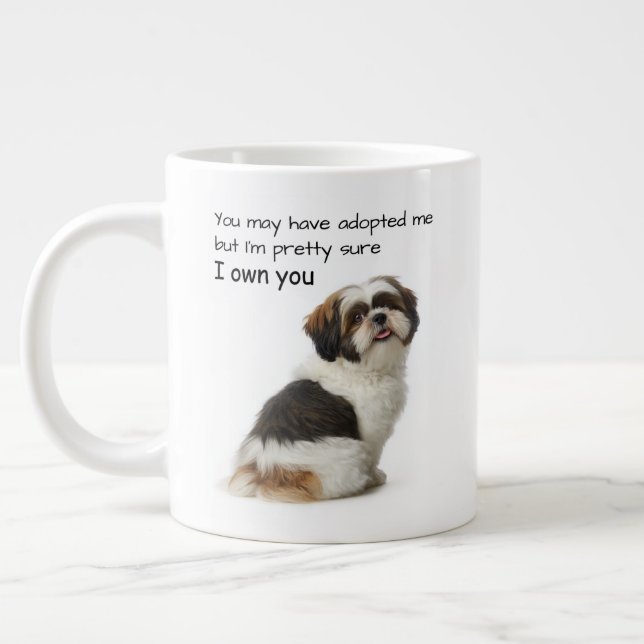Jag äger dig Shih Tzu Jumbo Mugg (Vänster)