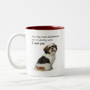 Jag Äger Din Shih Tzu Två-Tonad Mugg