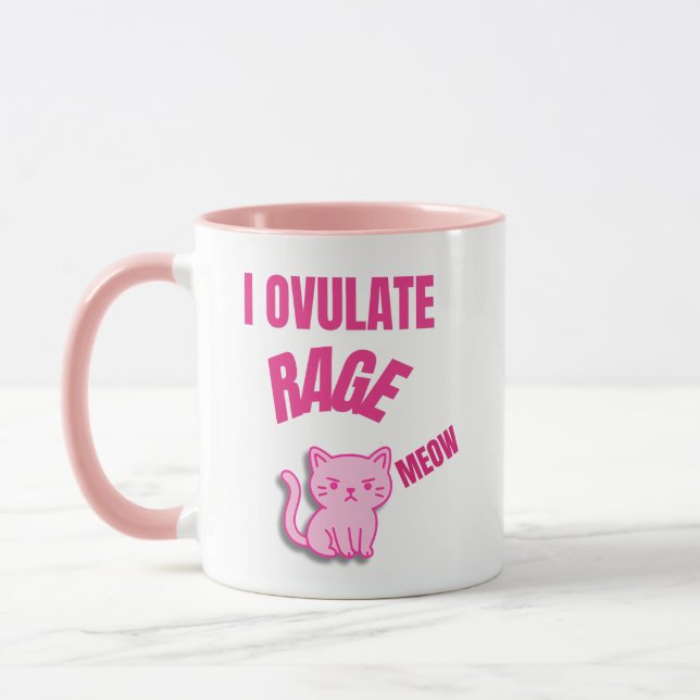 Jag Äggar Ut Raseri Mjao – Rolig Hormonell Katt Mugg (Vänster)