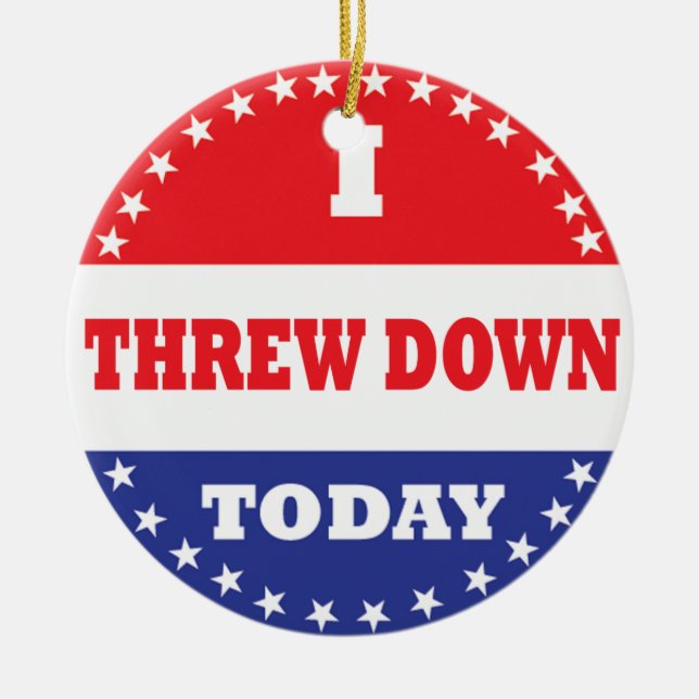 Jag åker ner i dag julgransprydnad keramik (Framsidan)