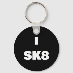 Jag åker skate! Skateboardtröja för pojke och flic Nyckelring