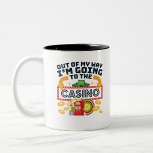 Jag åker till Kasino Spelare. Två-Tonad Mugg