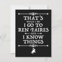 Jag åker till Ren Faires och jag känner Sak