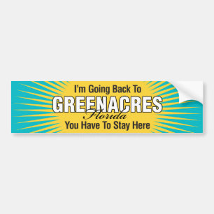 Jag Åker Tillbaka Till (Greenacres) Bildekal