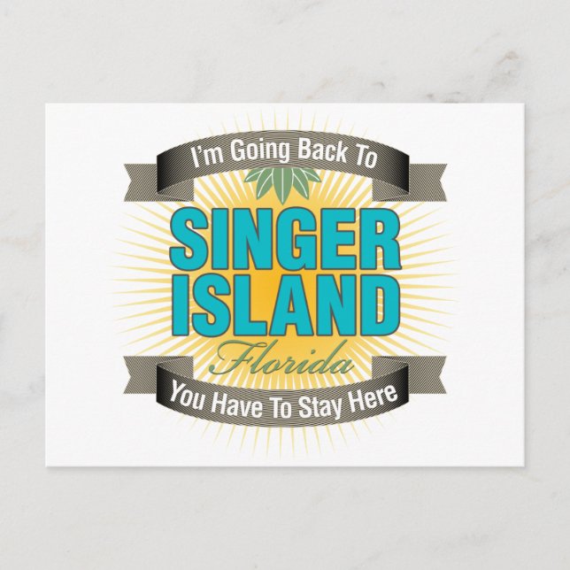 Jag åker tillbaka till (Singer Island) Vykort (Framsida)