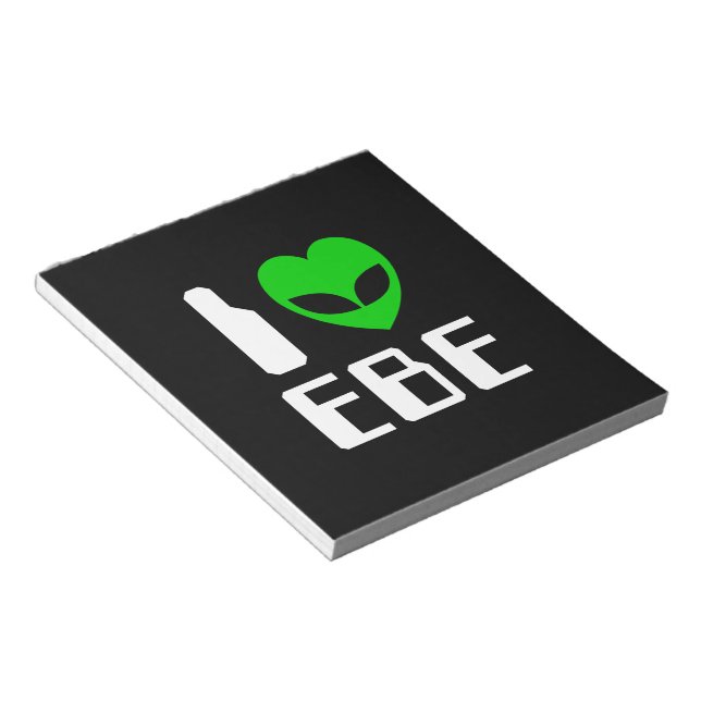 Jag Alien Heart EBE Anteckningsblock (Vinklad)