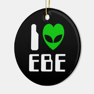 Jag Alien Heart EBE Julgransprydnad Keramik