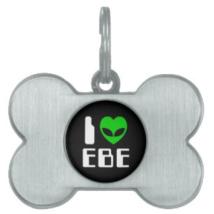 Jag Alien Heart EBE Namnbricka Husdjur