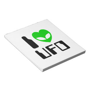 Jag Alien Heart UFO Anteckningsblock