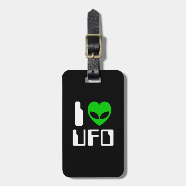 Jag Alien Heart UFO Bagagebricka (Vertikal Framsida)