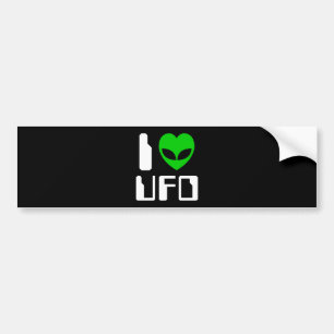 Jag Alien Heart UFO Bildekal