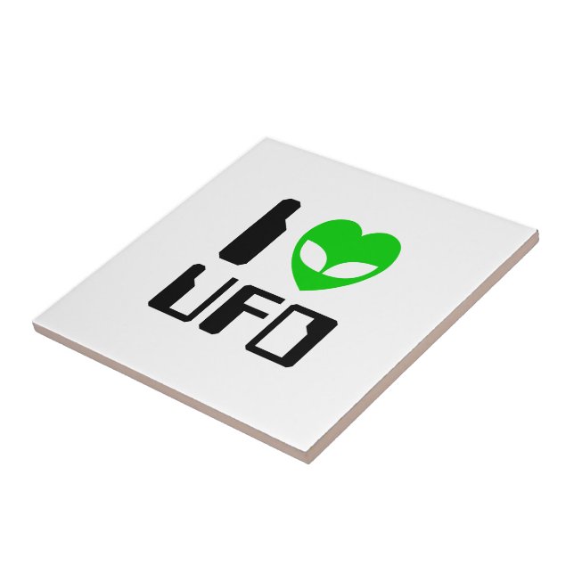 Jag Alien Heart UFO Kakelplatta (Sidan)