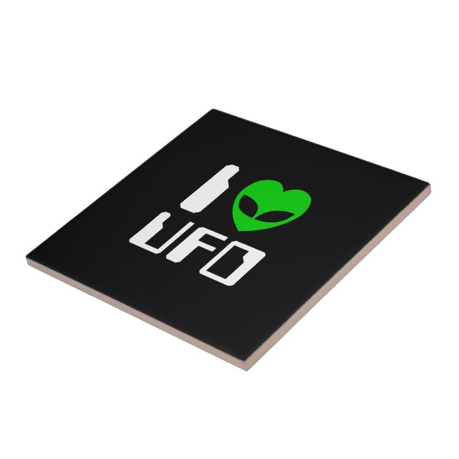 Jag Alien Heart UFO Kakelplatta (Sidan)