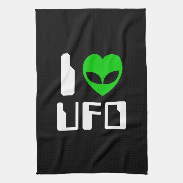 Jag Alien Heart UFO Kökshandduk (Vertikal)