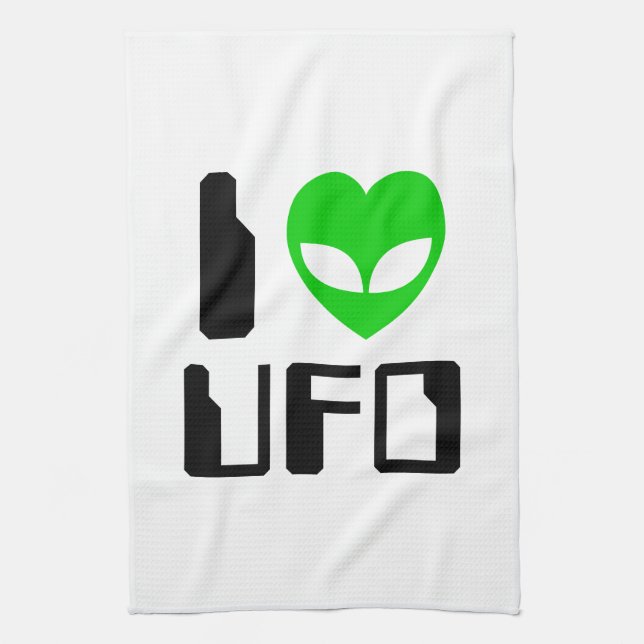 Jag Alien Heart UFO Kökshandduk (Vertikal)